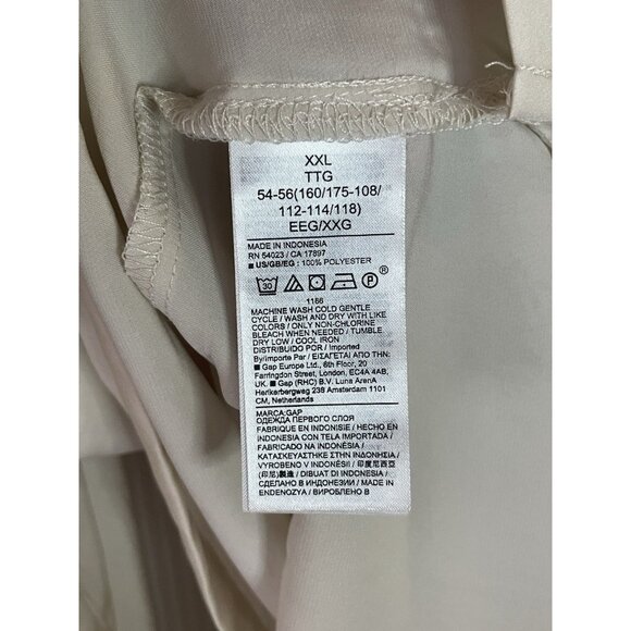 Gap Women’s White Long Puff Sleeves Blouse Sz XXL Career Party Elegant Boho Top - Picture 4 of 5
